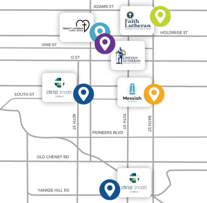 Lutheran Schools of Lincoln locations in Lincoln, Nebraska